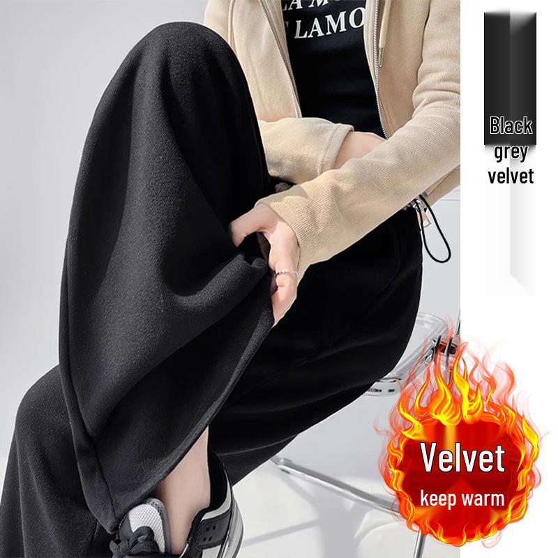

2025 Maternity Drawstring Cashmere-Blend Wide-Leg Pants - Warm, Simple, Loose, and Slimming. 3XL