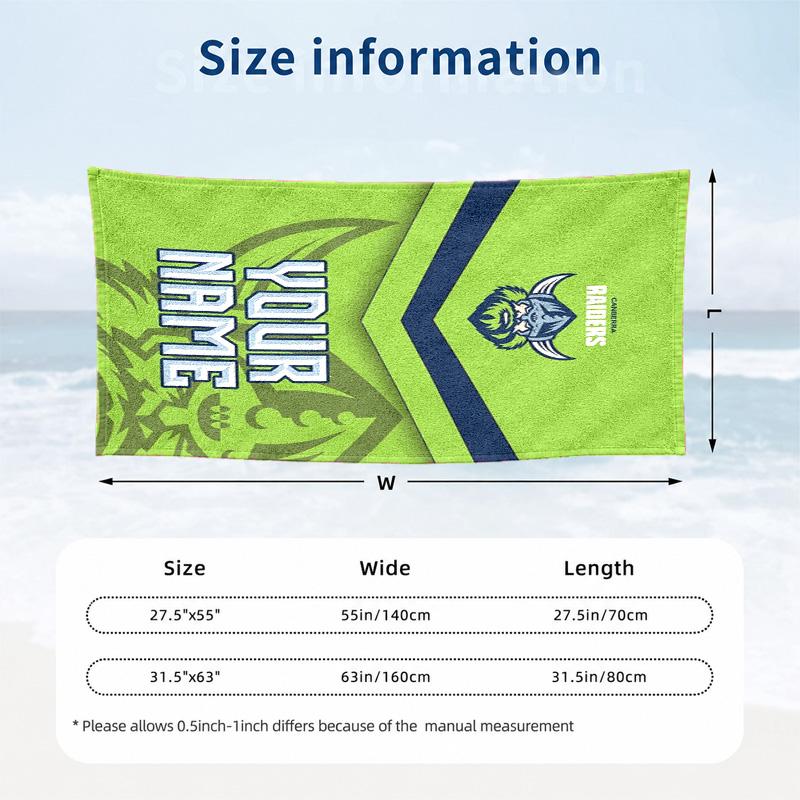 Canberra United Custom Name Beach towels also serve as bath towels summer essential a musthave for the outdoors the beach and the pool