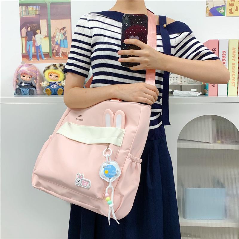 Girls' Summer Lazy Style School Bag - New Student Simple Shoulder Bag 2026