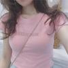 2025 Summer Women's Embroidered Slim Fit Korean Short-Sleeve Fashion T-Shirts
