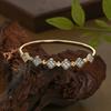 New Two-color Lucky Four-leaf Clover Bracelet Light Luxury Micro-paved Zircon Bracelet Trendy