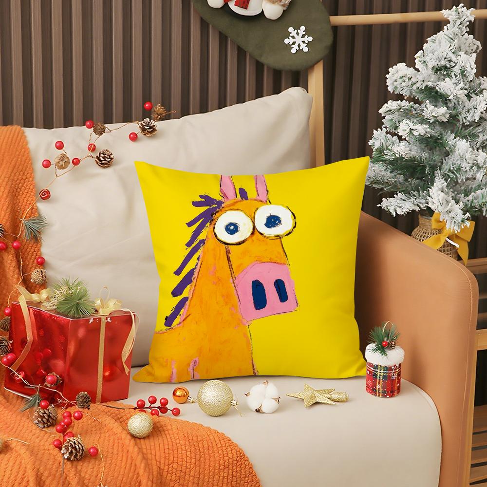 Funny Abstract Funny Animals Pillow Case Printing Pillowcase Living Room Sofa Cushion Cover Bedroom Room Decor