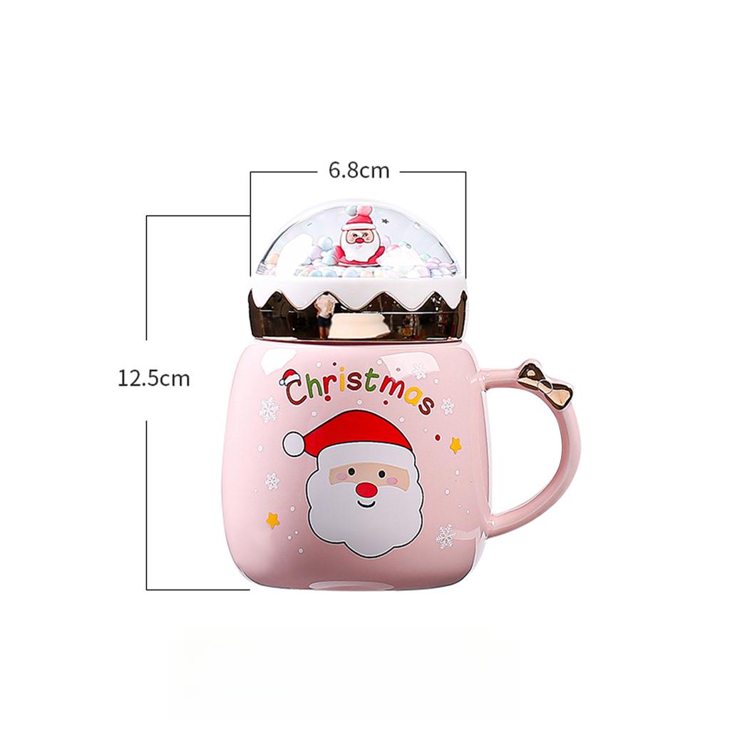 Creative Christmas Ceramic Cup Cute Santa Mug Household Water Cup Gift Cup