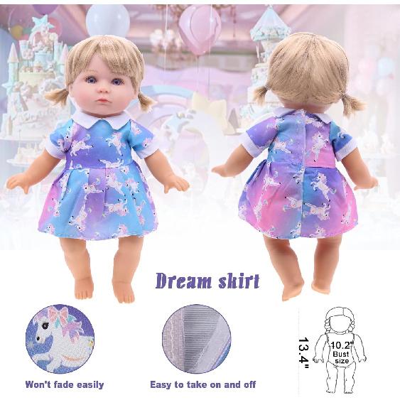 Baby Doll-Clothing Accessories Sets - 12 Sets Girl Doll Clothes Dress for 10-12 Inch Doll, Doll Outfits Accessories for Baby Doll Girl, Toy