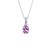 Powder Blue Sapphire & Diamond Clasp Necklace In 925 Sterling Silver - Delicate Chain for Women, Perfect Gift for Qixi or Birthdays.