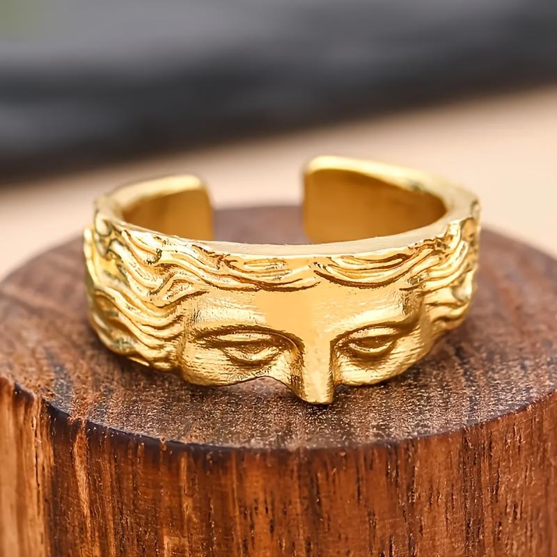 

Vintage Venus Facial Rings for Men Women Art Zircon Gift Adjustable Size resizable