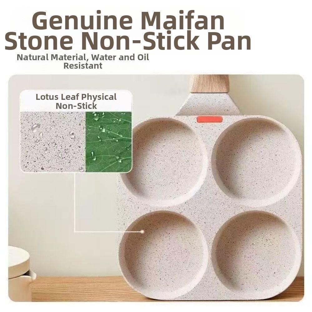 Non-stick Egg Pancake Pan Rapid Heating Fried Egg Pan Cookware Four-hole Frying Pan  Kitchen