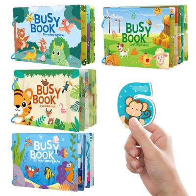 1Set Puzzle DIY Quiet Book Busy Book Animal Number Letter QuietBook Montessori Interactive Preschool Enlightenment Card Book ZYF