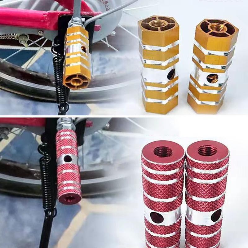 2Pcs Aluminum M Tb Bike Bicycle A Xle Pedal Non-Slip Front Rear A Xle Foot Pegs Bicycle Socle Footrest Pedal Bike Accessories