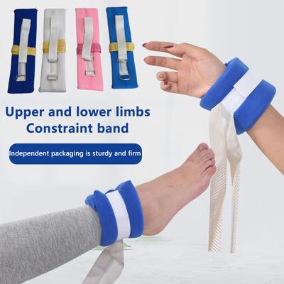 1 יחידה רצועת ריסון רפואית לגפיים, רצועת קיבוע לידיים ורגליים של מטופלים, חגורה לשימוש בקשישים ובחולים נפשיים