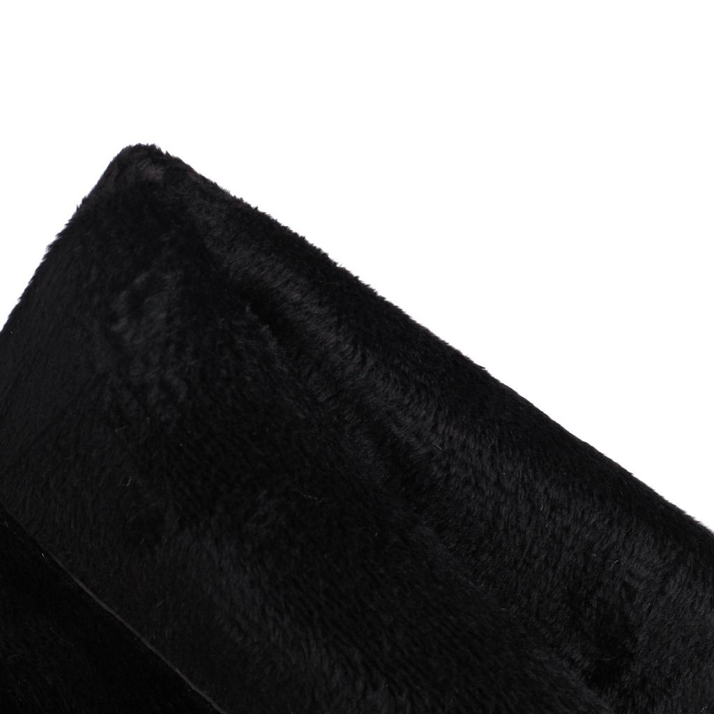 Women's low-heeled boots autumn and winter new thick-heeled large-size warm plush medium boots