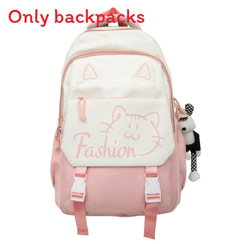 Cat Printed Backpack Large Capacity Breathable Outdoor Leisure Schoolbag Travel