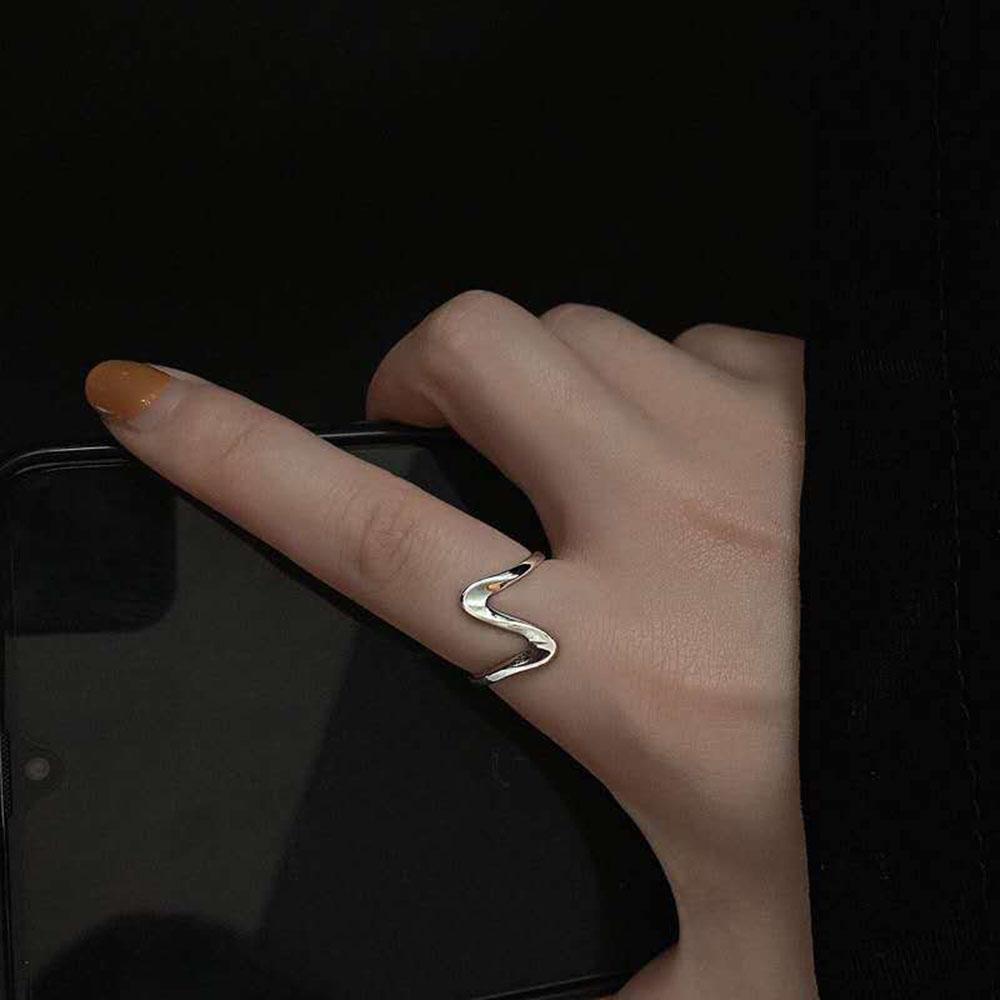 Geometric Irregular Thumb Ring Waves Fashion Accessories Finger Ring Opening Ring Party Jewelry