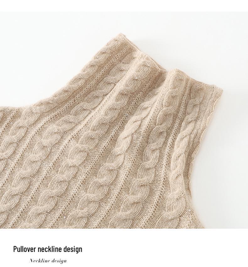 Women's Cashmere Mock Neck Sweater - Solid, Versatile Base Layer for Autumn/Winter, Twelve Gauge Knit Pullover