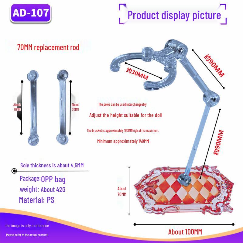 Adjustable BJD Stand for 12/8/6-Point Dolls - Stable, No Wobbling