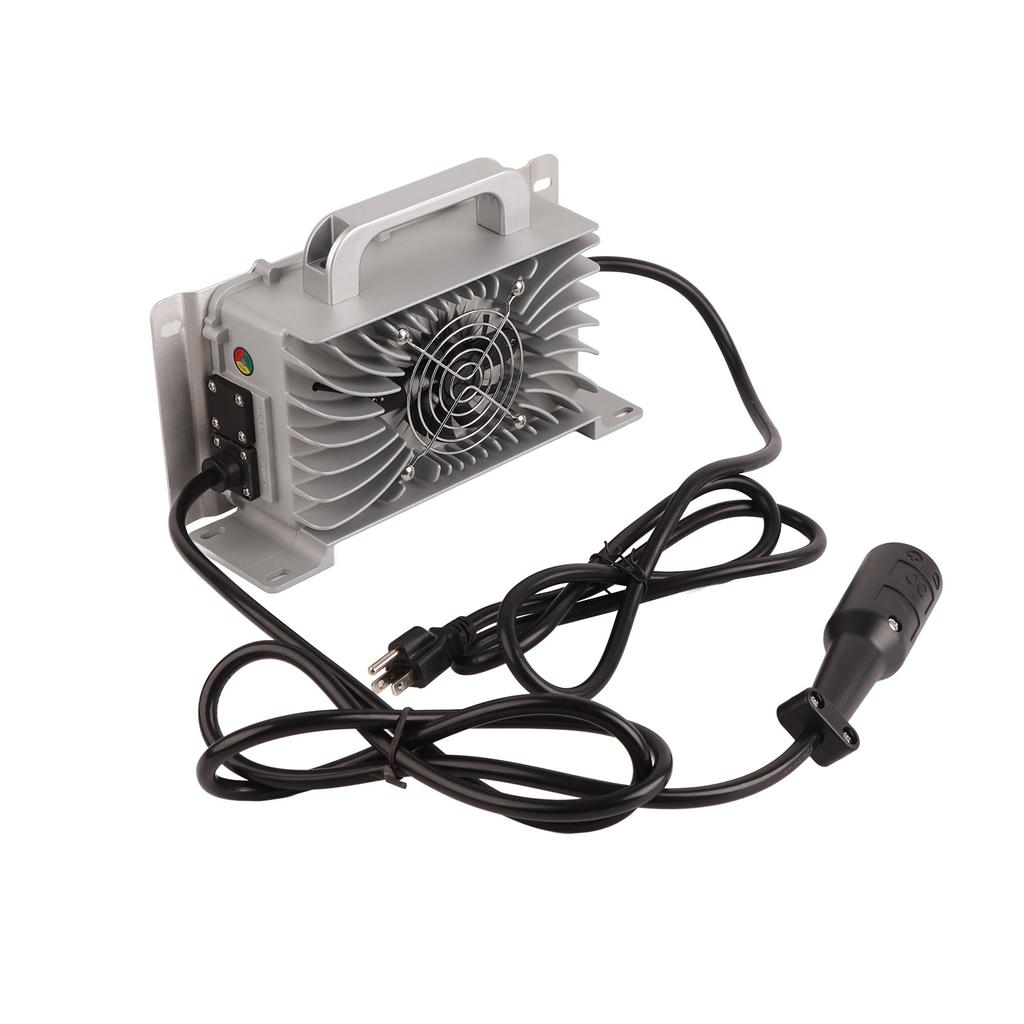 48V 15A Golf Cart Battery Charger IP67 Waterproof  3 Pin Round Plug Fit for Club Car Golf Cart