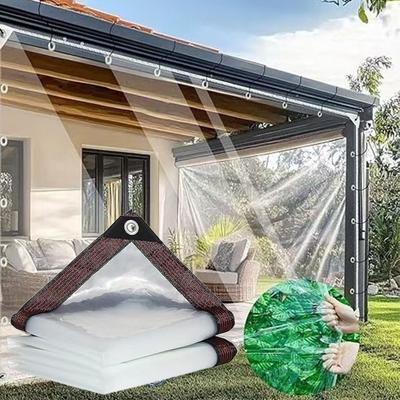 Snowproof Waterproof Tarpaulin Dust-proof Rainproof Cloth Transparent Rain Cover  Porch Awnings