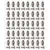 40 Sets Decorative Rivet Antique Silver 12mm Round Flower Stud and 3x7mm Iron Trumpet Base for Leather Craft Clothing