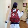 Schoolbag Korean version ins cartoon star backpack bag female niche design fashion striped large capacity casual student schoolbag
