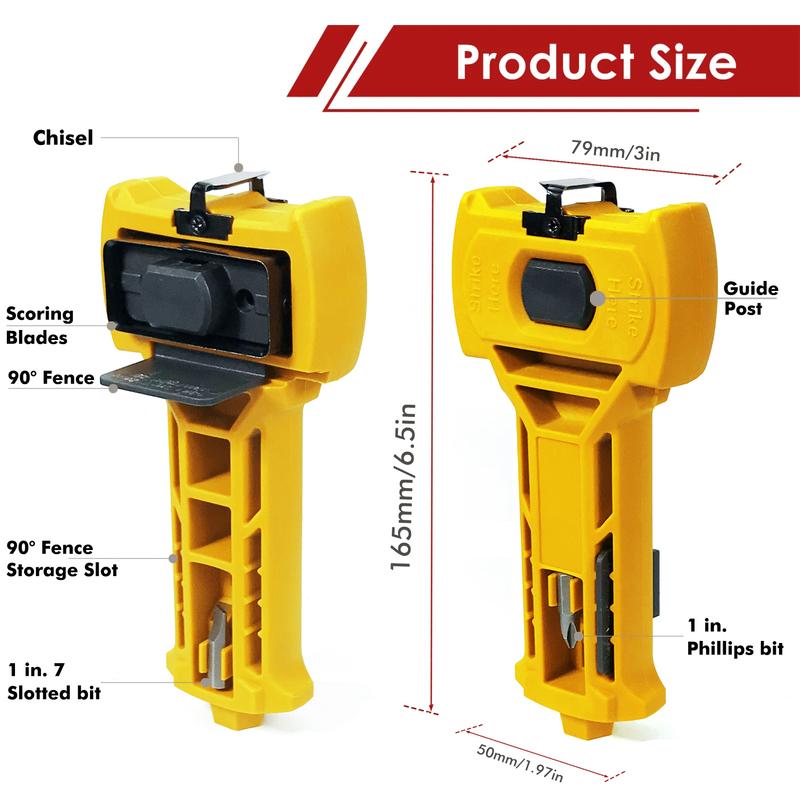 Door Latch Installation Kit Built-in Scoring Chisel Tools Chisel Tool Accurate Door Latch Kit for Accurate Chiseling and Scoring