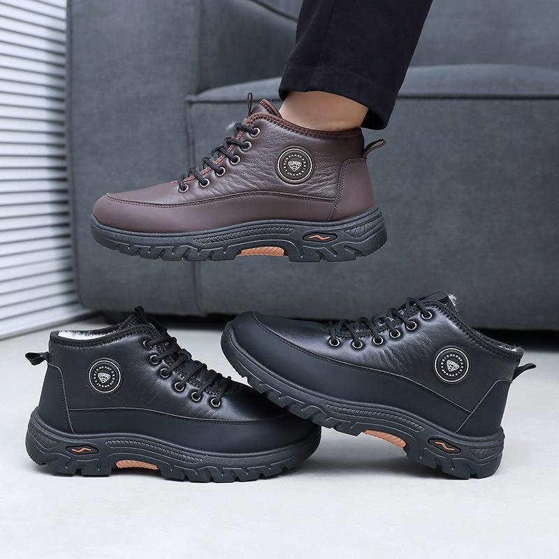 Shoes winter velvet warm comfortable snow boots non-slip wear-resistant casual fashion thick-soled dad cotton shoes