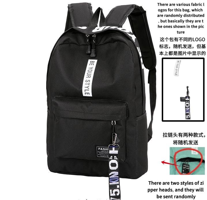 Fashi Trend Backpack Backpack for Men and Women Junior High School High School Student Bag Large Capacity Korean Versi of Th