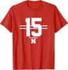 Nebraska Football - Dylan Raiola 15 Stripe (Red) T-Shirt