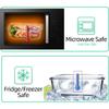 Glass Food Storage Container with Lid Leak-proof Sealed Glass Meal Preparation Containers, Suitable for Lunch, Out, Leftovers, Dishwasher Safe