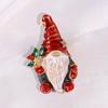 Broche de Noël pour Femmes Filles Strass Cristal Père Noël Broches de Noël