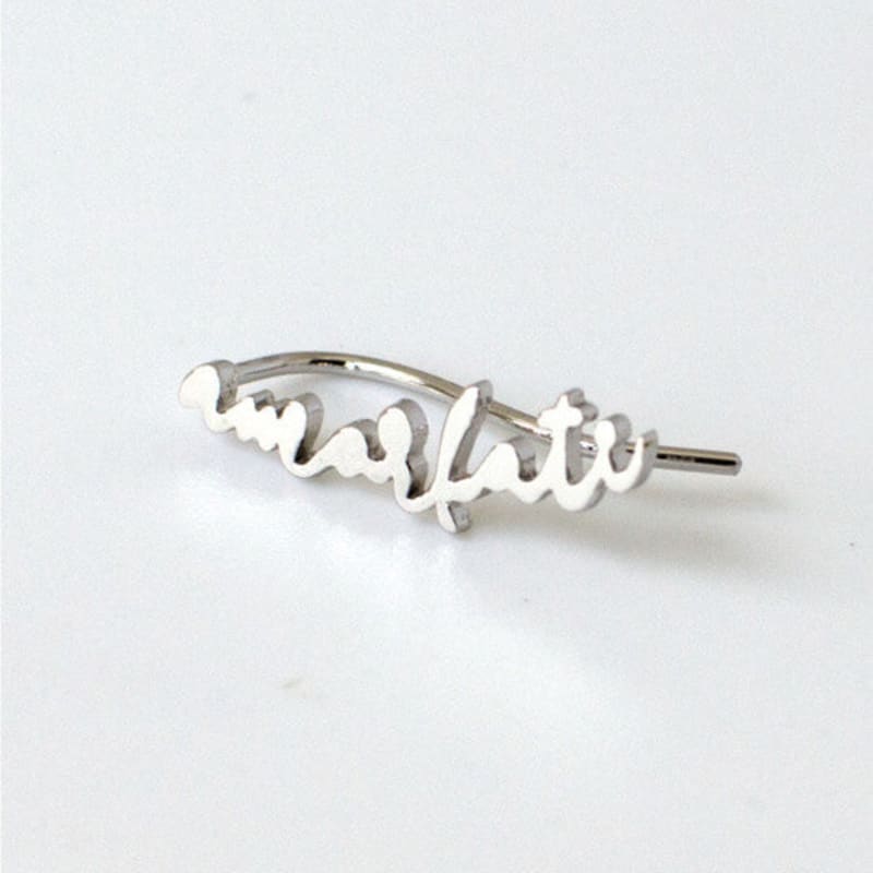 

DU T`Ai Lettering Ear climber - Amorfati, Silver BASIC