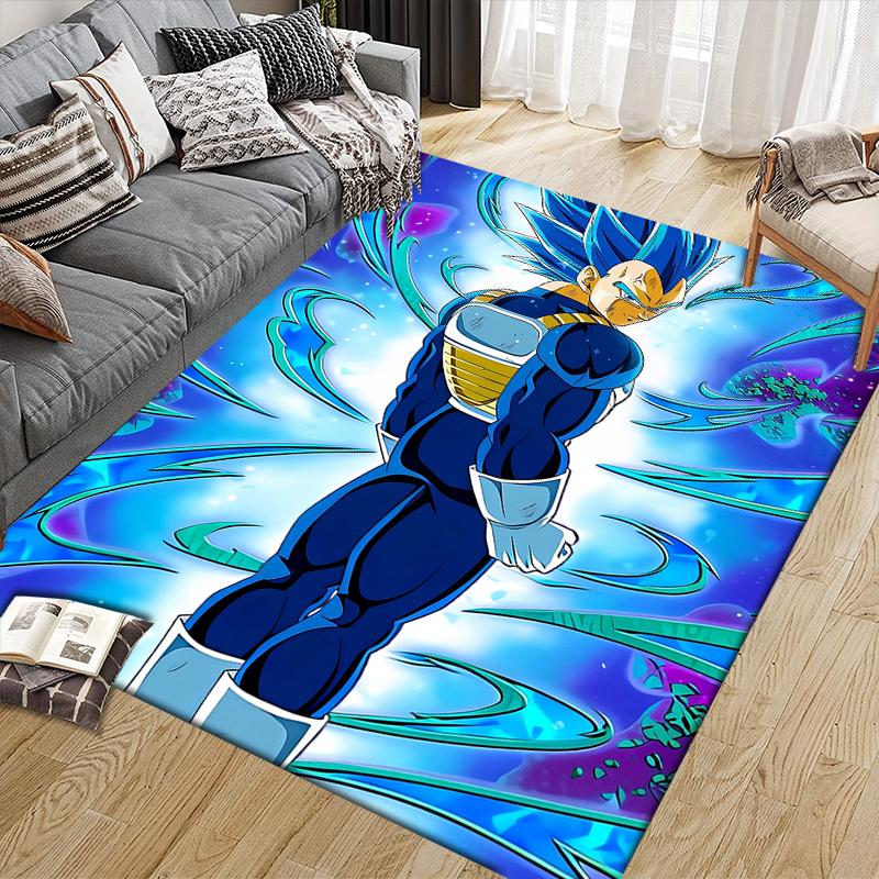 Dragon Ball Vegeta Square Area Rug, Non-Slip Floor Mat for Living Room, Perfect Gift for Vegeta Fans.chl
