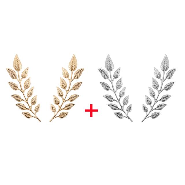 1pair Trendy Tree Leaf Brooch For Women Men Exquisite Leaves Female Brooches Collar Needle Party Jewelry Accessories Gifts