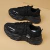 Women's solid color mesh shoes sneakers lace-up thick-soled soft-soled walking comfort shoes low-top breathable training shoes