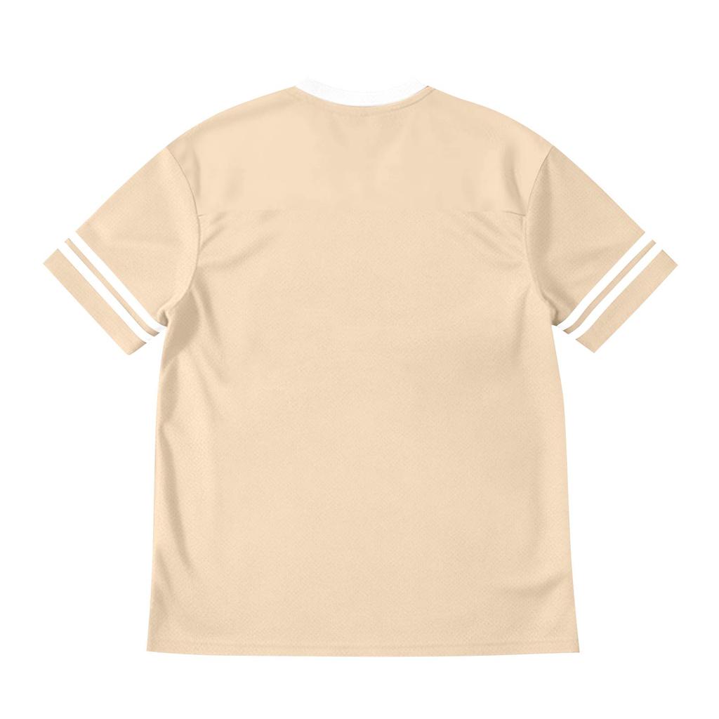 Women Fashion Short Sleeve V Neck Printed Sports Jersey T Shirt Top Casual Loose Fit Lightweight Breathable Fabric