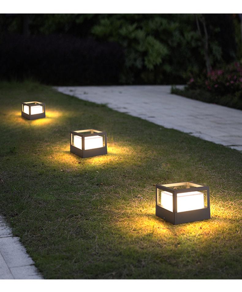 Dual-Use Waterproof Outdoor Pillar Light for Garden, Courtyard, or Gate