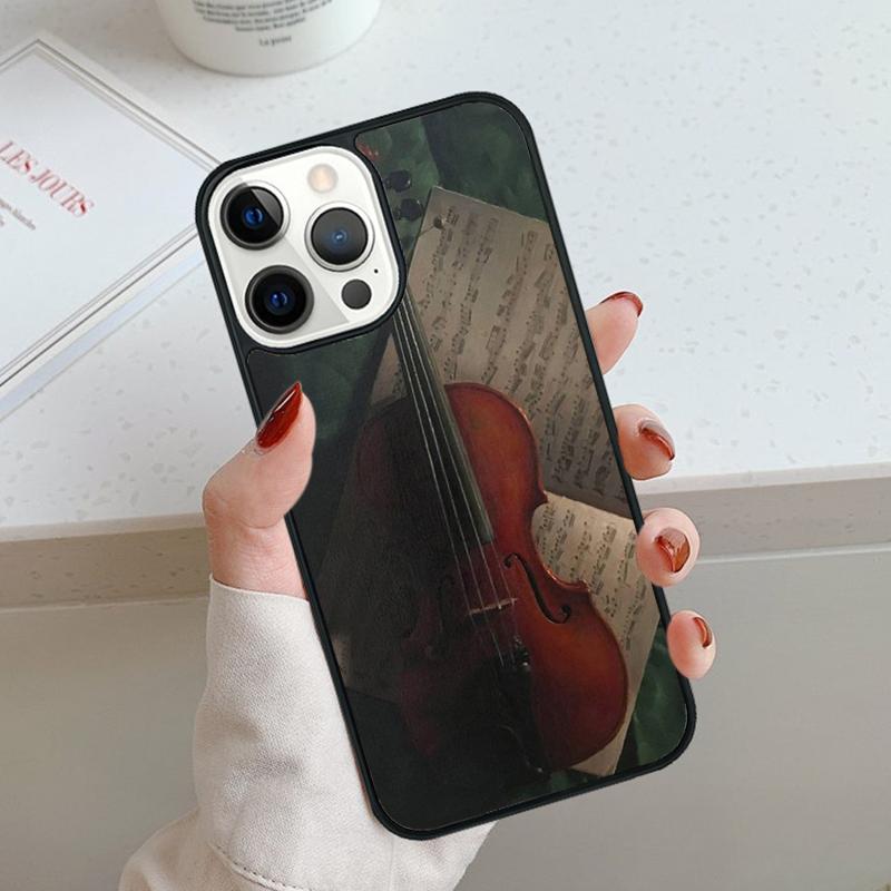Violin and Musical Note Phone Case For iPhone 17 Air 11 12 13 14 15 16 Pro Max Cover For iPhone 17 Air Max Plus Coque Shell