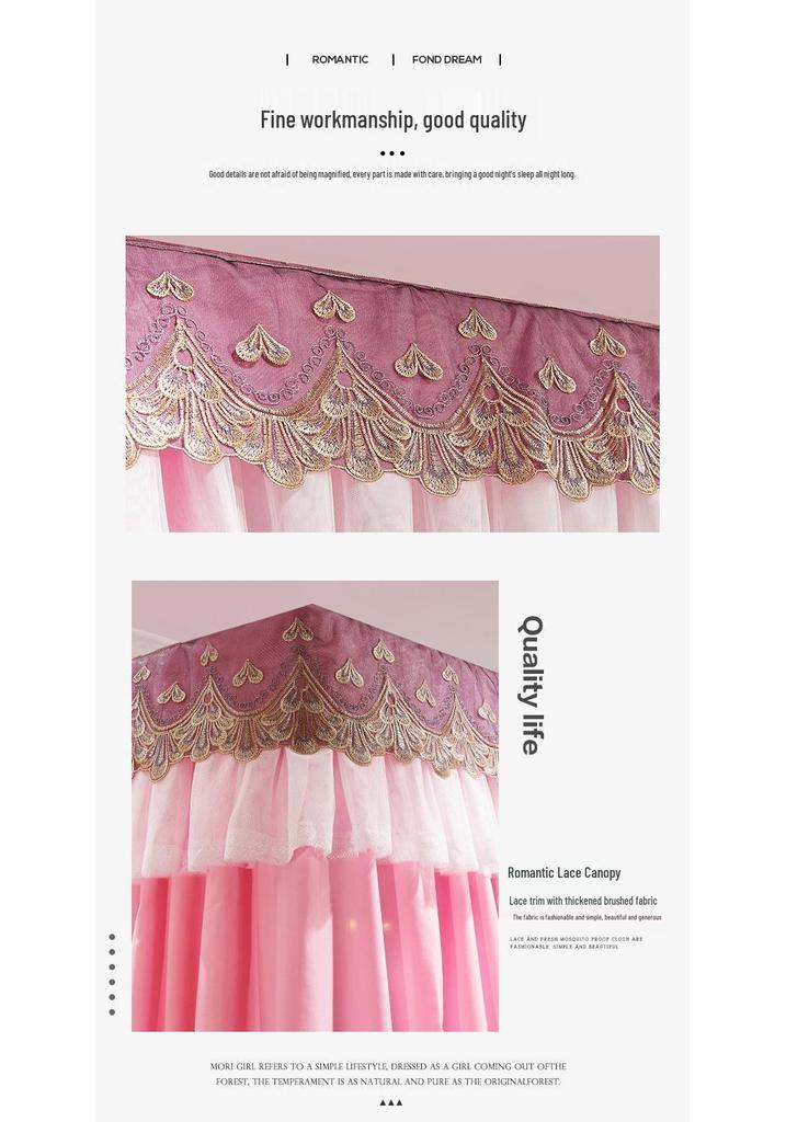Double Layer Blackout Curtain Mosquito Net with Stainless Steel Bracket - Floor-Standing Design