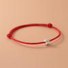 Silve Love Heart Red Rope Pull Bracele For Women Girl Minimalism Adjustable Jewelry Birthday Gift