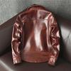 Handsome Dovetail Leather Jacket Pure First Layer Cowhide Oil Wax Leather Jacket Men's Handsome Slim Trendy Coat