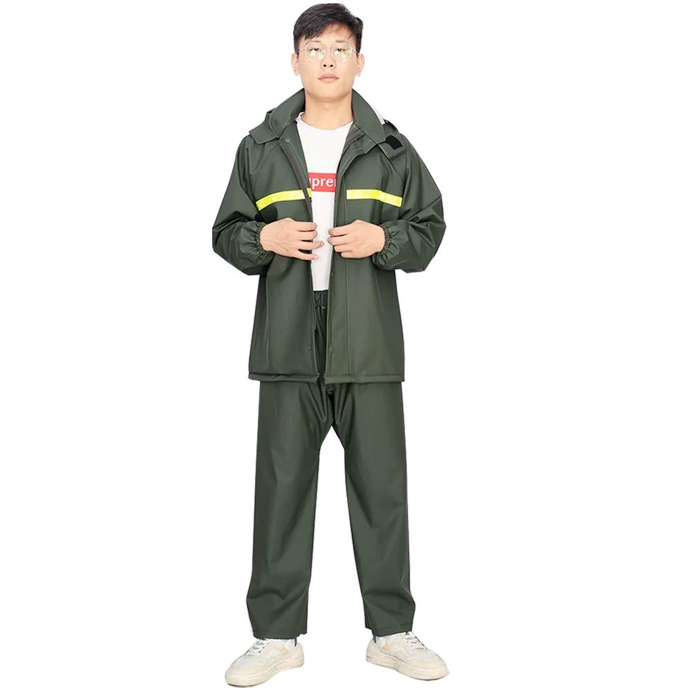 Men's Thick Takeaway Cycling Clothing Raincoat Rain Pants Suit
