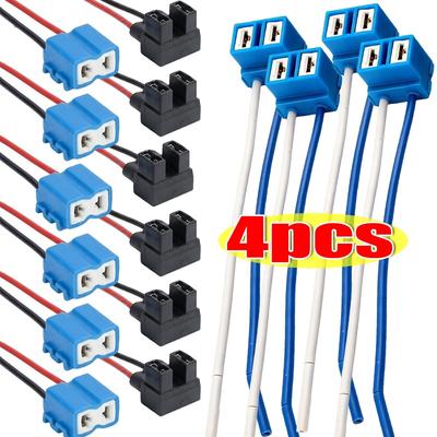 1-4pcs High Quality Car Bulb Sockets Connector H7 Connector Car Halogen Bulb Socket Power Adapter Plug Connector Wiring Harness