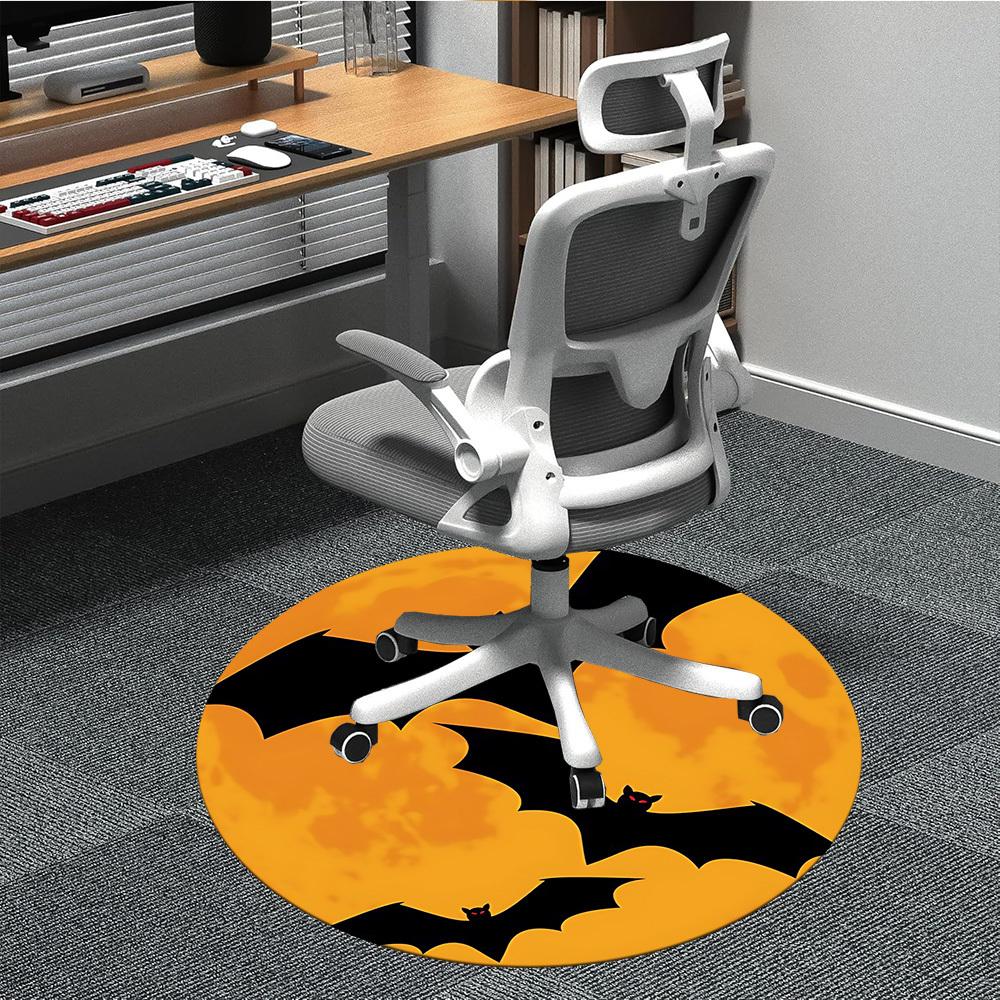 

1pc Bats Moon Chair Carpet for Office, Soft, Non-Slip Polyester Mat, Office, Living Room, Bedroom, Durable Polyester yy251207136 80cm by 80cm