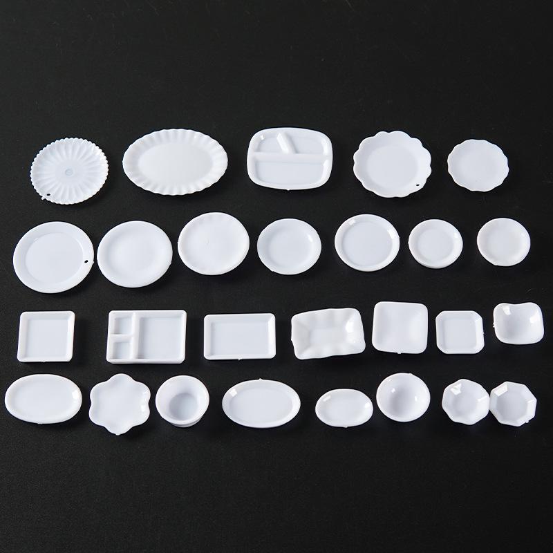 Miniature Tableware Set: Dollhouse Plates & Dishes for DIY Role-Playing Scenarios