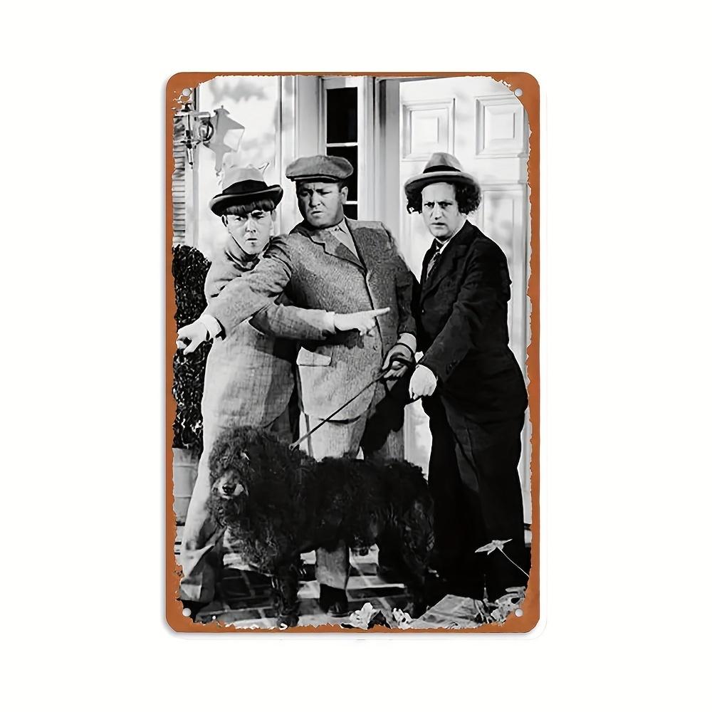 

Vintage The Three Stooges Black and White Photo Metal Tin Sign 20x30cm（7.8x11.8inch）
