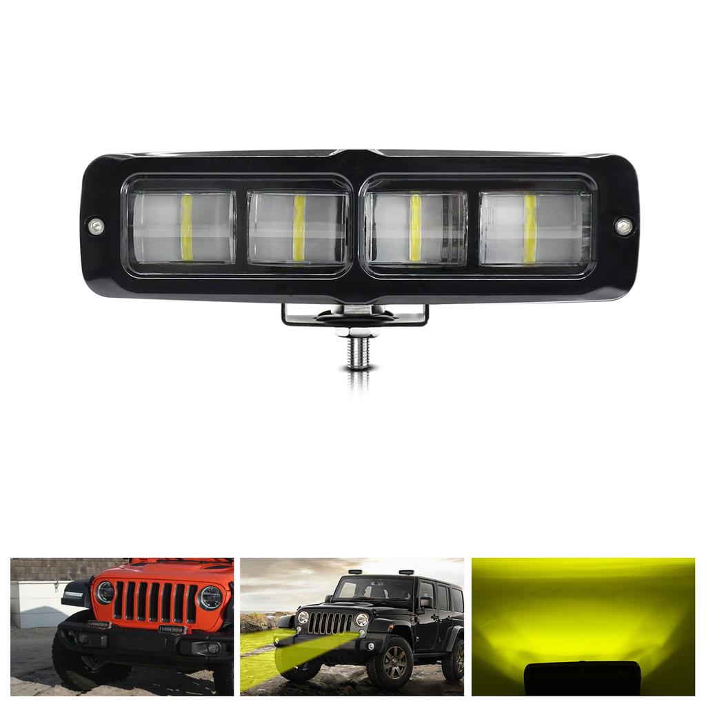 2pcs LED Work Light 6000K 6inch Car Work Light Driving Lights IP68 Waterproof Spot Lights for