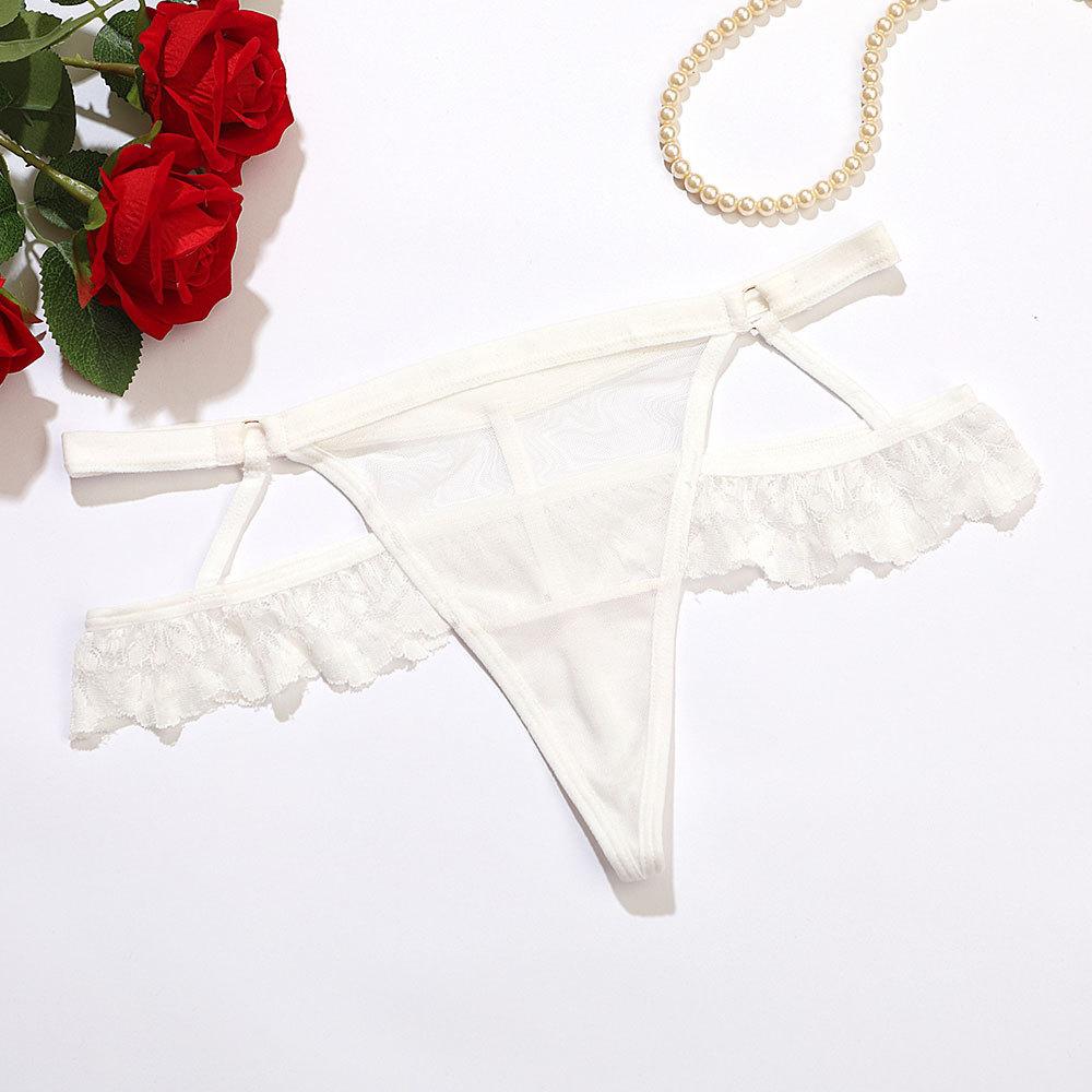Sexy Seamless Lace Thong Panties G String T Back Panties for Women See Through Lace Bikini Panties
