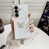 Applicable to Samsung ZFold7 folding glitter butterfly mobile phone case ZFold6 portable chain anti-drop zfold5 protective case