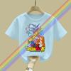 2026 Summer New  Digita Printing Japanese Anime Dragon Ball Boys and Girls Tshirt Children Street Leisure Fashion Cosplay Top