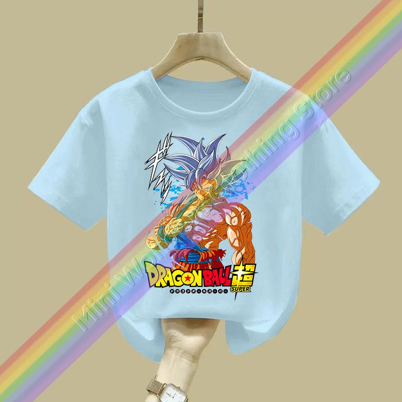2026 Summer New  Digita Printing Japanese Anime Dragon Ball Boys and Girls Tshirt Children Street Leisure Fashion Cosplay Top