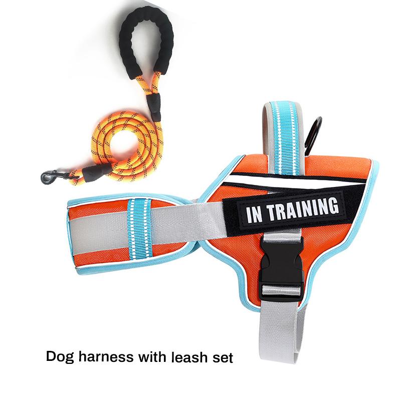 Reflective Nylon Personalized Dog Harness Adjustable Harness for Small Medium Large Dogs No Pull Dog Harness for Dropshipping